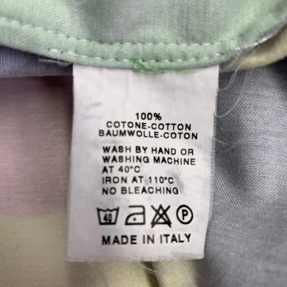 WALTER VAN BEIRENDONCK SS20 L Multi Color Color Block Cotton Kimono Cardigan